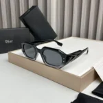 Dior Rectangular Black-Grey Sunglasses - One Size
