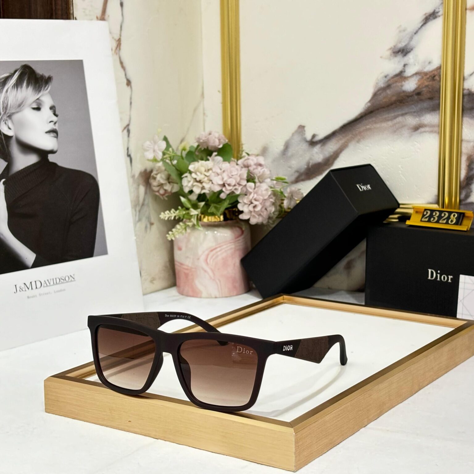 Dior-Wayfarer-Black-Sunglasses-with-UV-Protection-1 Dior Wayfarer Black Sunglasses with UV Protection - Image 1