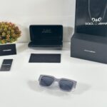 Dolce & Gabbana 6184 Grey Square Sunglasses Black Lens