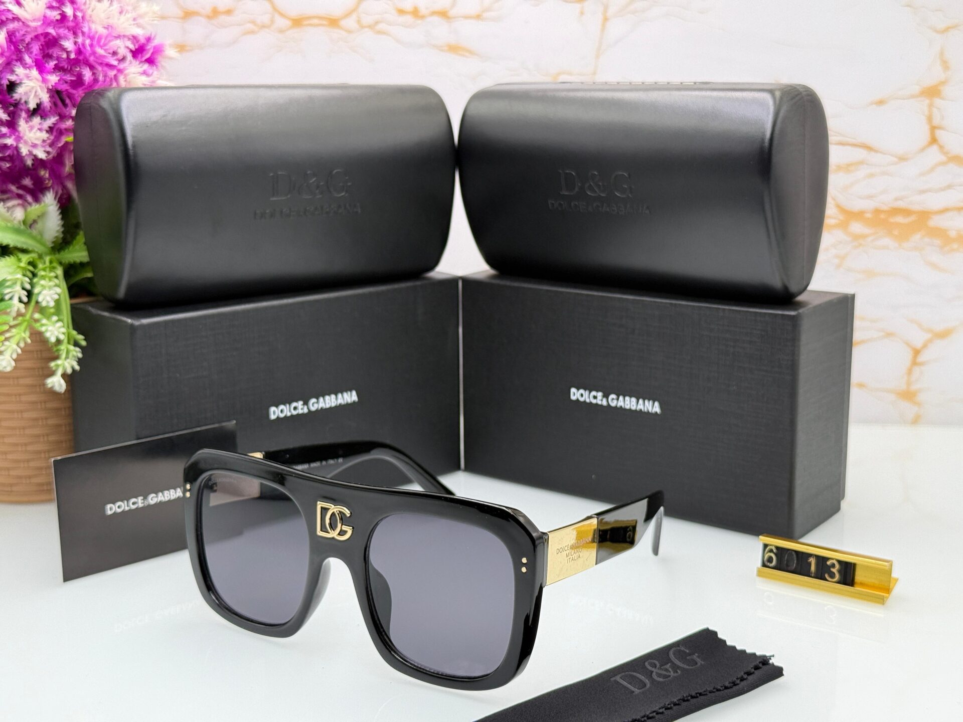 Dolce-Gabbana-Sunglasses-Black-Green-Gradient-1 Dolce & Gabbana Sunglasses Black-Green Gradient - Image 1