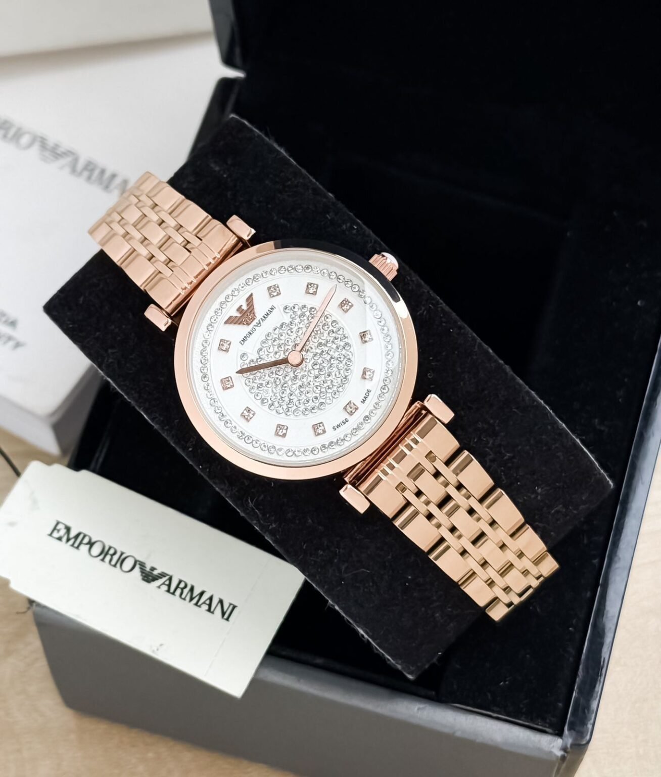 Emporio-Armani-7AAA-Round-Case-12-Hour-Dial-Quartz-1 Emporio Armani 7AAA Round Case 12-Hour Dial Quartz - Image 1