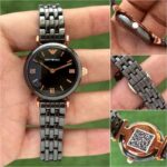 Emporio Armani AR-1486 Black Ceramic Rose Gold 40mm Quartz
