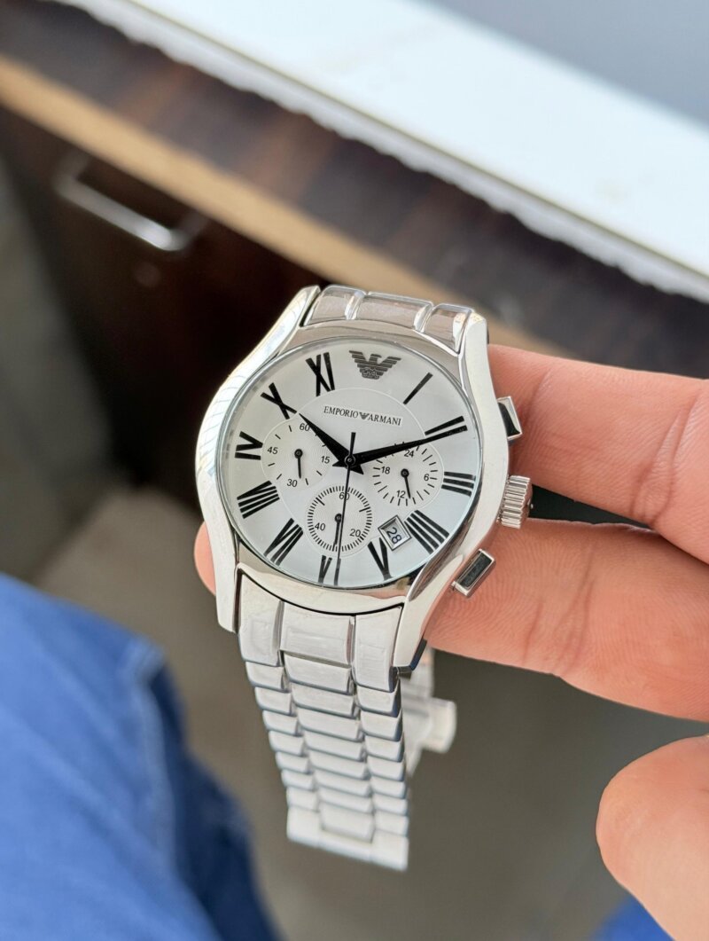 Emporio-Armani-AR0673-White-Gradient-Dial-43mm-Quartz-1 Emporio Armani AR0673 White Gradient Dial 43mm Quartz - Image 1