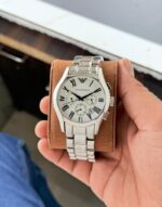 Emporio Armani AR0673 White Gradient Dial 43mm Quartz - Image 2