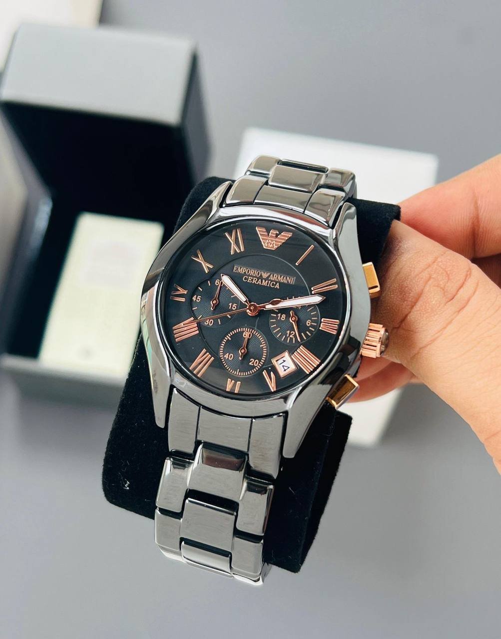 Emporio-Armani-AR1410-Black-Chronograph-38mm-Quartz-1 Emporio Armani AR1410 Black Chronograph 38mm Quartz - Image 1