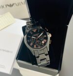 Emporio Armani AR1410 Black Chronograph 38mm Quartz - Image 2