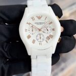 Emporio Armani AR1416 White Ceramic Chronograph 43mm