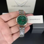 Emporio Armani Ar Chrono Green Dial Quartz Ladies Watch