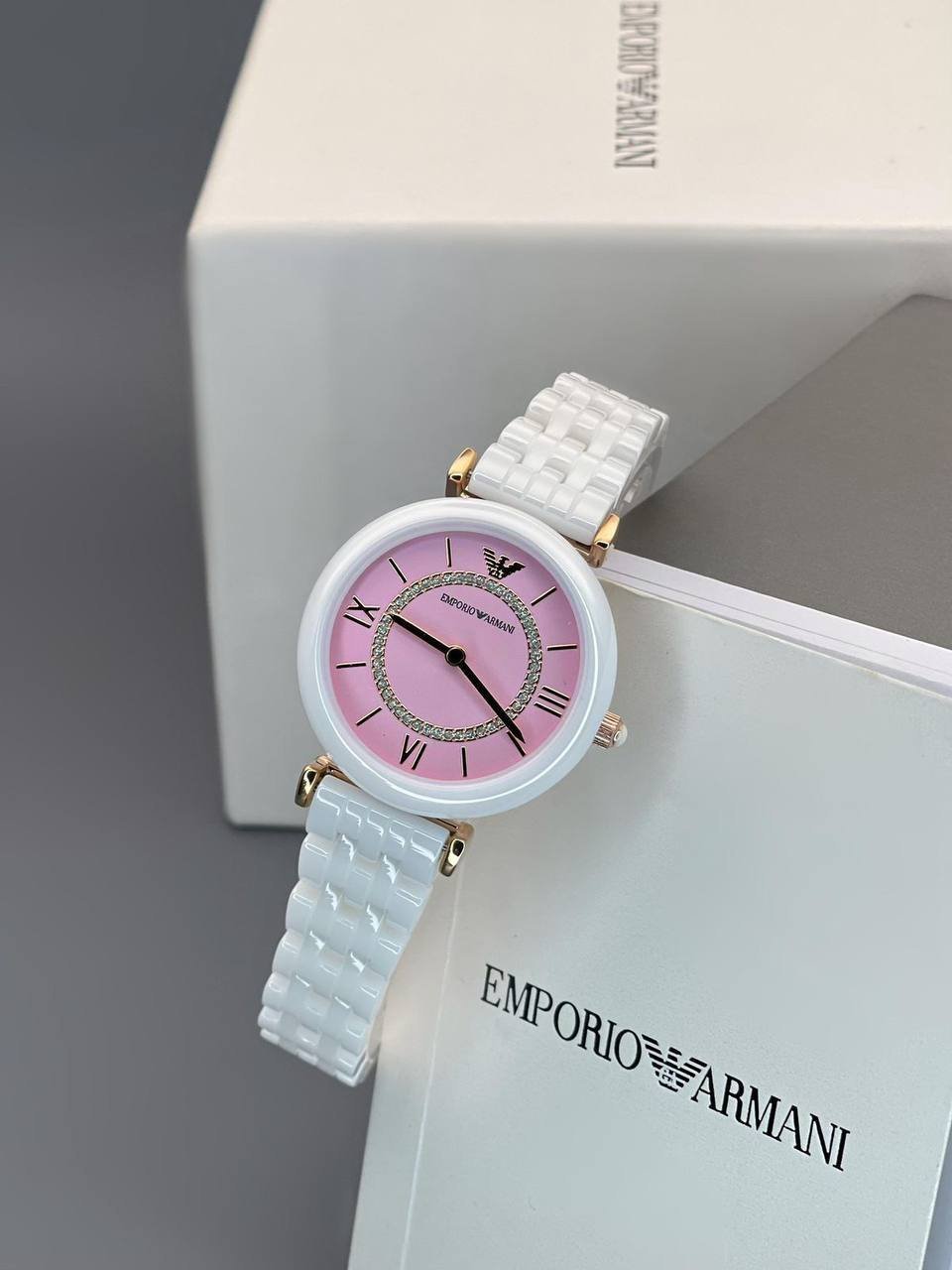 Emporio-Armani-Ceramic-Ladies-Round-36mm-Quartz-1 Emporio Armani Ceramic Ladies Round 36mm Quartz - Image 1