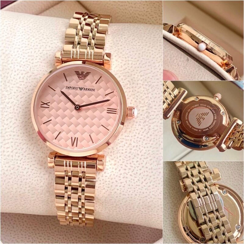 Emporio-Armani-Diamond-Dial-Rose-Gold-32mm-Quartz-1 Emporio Armani Diamond Dial Rose Gold 32mm Quartz - Image 1