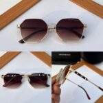 Emporio Armani Geometric Sunglasses Brown-Gold - Image 4
