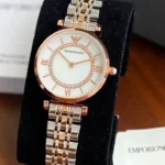 Emporio Armani Gianni T-Bar White Dial Stainless Steel Quartz 36mm
