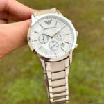 Emporio Armani Mario Chronograph Silver 40MM Quartz