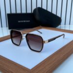 Emporio Armani Square Brown Gradient Sunglasses