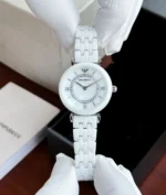 Emporio Armani White Ceramic 12MM Quartz Watch