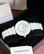 Emporio Armani White Ceramic 12MM Quartz Watch - Image 4