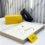 Fendi Cateye White Eyeglasses UV Protection