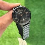 Fossil 7AA Black Stainless Steel 38mm Quartz Watch