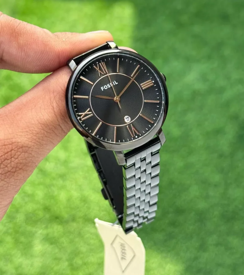 Fossil-7AA-Black-Stainless-Steel-38mm-Quartz-Watch-1 Fossil 7AA Black Stainless Steel 38mm Quartz Watch - Image 1