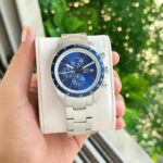 Fossil Autocross BQ2869 Silver Blue 42MM Quartz Chronograph