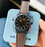 Fossil Everett Skeleton 42MM Automatic Brown Leather - Image 2