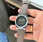 Fossil Everett Skeleton 42MM Automatic Leather Strap - Image 2