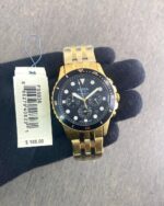 Fossil FB-01 Chronograph Golden Black Dial 100M Quartz