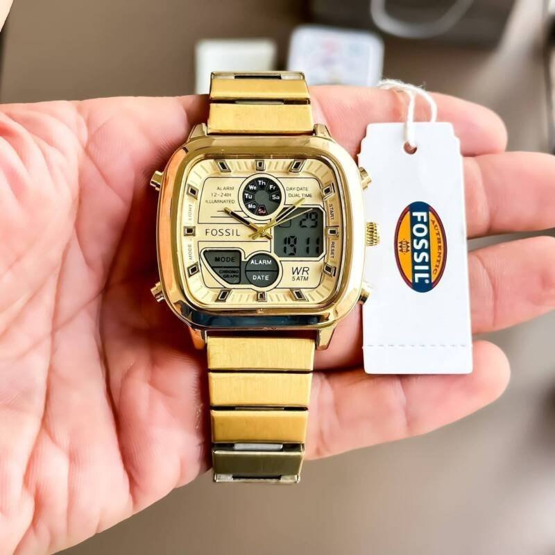 Fossil-FS-5889-Gold-Analog-Digital-43mm-Quartz-1 Fossil FS-5889 Gold Analog-Digital 43mm Quartz - Image 1