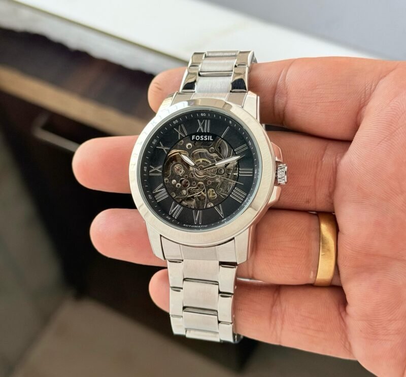 Fossil-Grant-Automatic-Silver-42mm-ME3103-Quartz-1 Fossil Grant Automatic Silver 42mm (ME3103) Quartz - Image 1