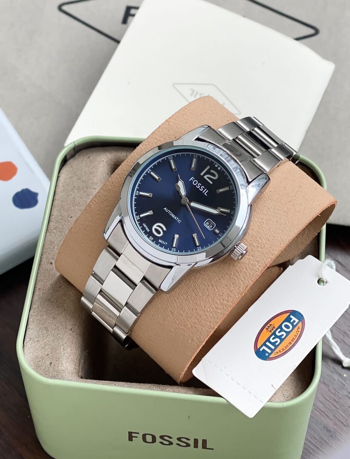 Fossil-Heritage-2024-Silver-Stainless-Steel-40mm-Analog-Quartz-1 Fossil Heritage 2024 Silver Stainless Steel 40mm Analog Quartz - Image 1