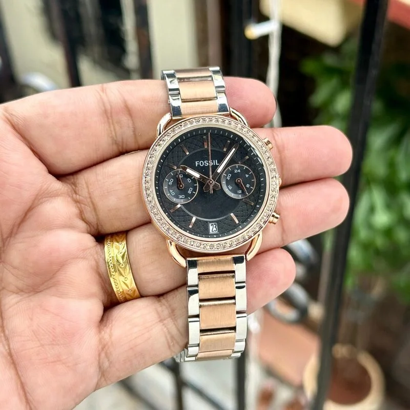 Fossil-Tailors-Collection-ES4264-Rose-Gold-35mm-Quartz-1 Fossil Tailor's Collection ES4264 Rose Gold 35mm Quartz - Image 1