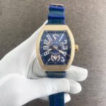 Franck Muller Vanguard Diamond Bezel Blue Strap 40mm Automatic - Image 2