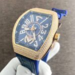 Franck Muller Vanguard Diamond Bezel Blue Strap 40mm Automatic - Image 4