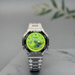 G Shock Gm 2100D Silver Green 200M Water Resistance Quartz