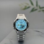 G Shock Gm 2100D Silver Ice Blue Quartz 40mm