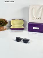 Gucci 2004 Transparent Gray Round Sunglasses - Image 2