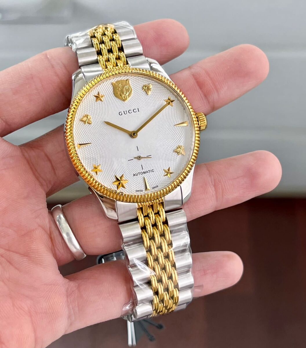 Gucci-G-Timeless-Gold-40MM-White-Dial-Automatic-1 Gucci G-Timeless Gold 40MM White Dial Automatic - Image 1