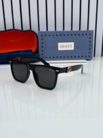 Gucci GG Square Sunglasses Black Polycarbonate