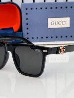 Gucci GG Square Sunglasses Black Polycarbonate - Image 2