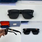 Gucci GG Square Sunglasses Black Polycarbonate - Image 3