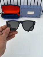Gucci GG Square Sunglasses Black Polycarbonate - Image 4