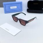 Gucci Inspired Square Sunglasses Black Brown Gradient
