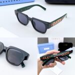Gucci Inspired Square Sunglasses Black Brown Gradient - Image 6