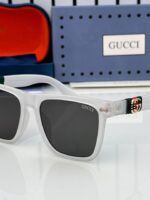 Gucci Inspired Square Sunglasses Black-White - Image 2
