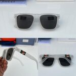 Gucci Inspired Square Sunglasses Black-White - Image 4