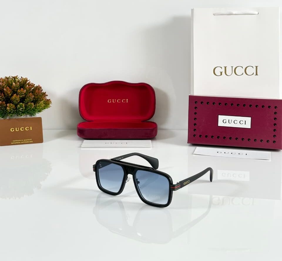Gucci-Model-Black-Blue-Grey-Gradient-Sunglasses-1 Gucci Model Black Blue-Grey Gradient Sunglasses - Image 1