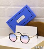 Gucci Octagonal Sunglasses Black-Gold Gradient