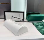 Gucci Rimless Rectangle Eyeglasses Black-Silver - Image 3