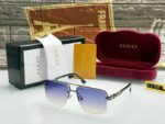 Gucci Square Aviator Gold-Brown Sunglasses - Image 3