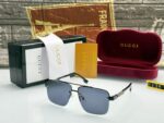 Gucci Square Aviator Gold-Brown Sunglasses - Image 5